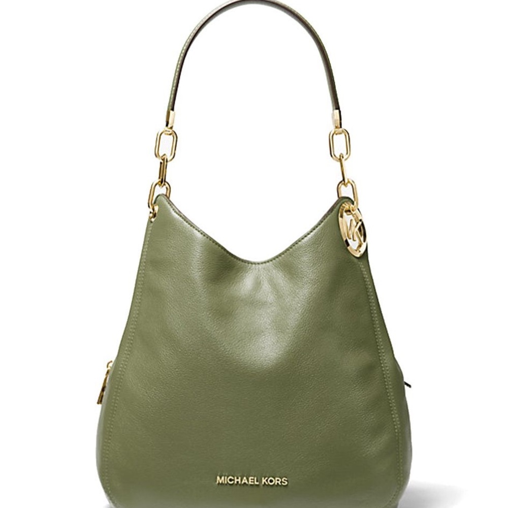 Lillie Large Pebbled Leather Shoulder Bag Michael Kors